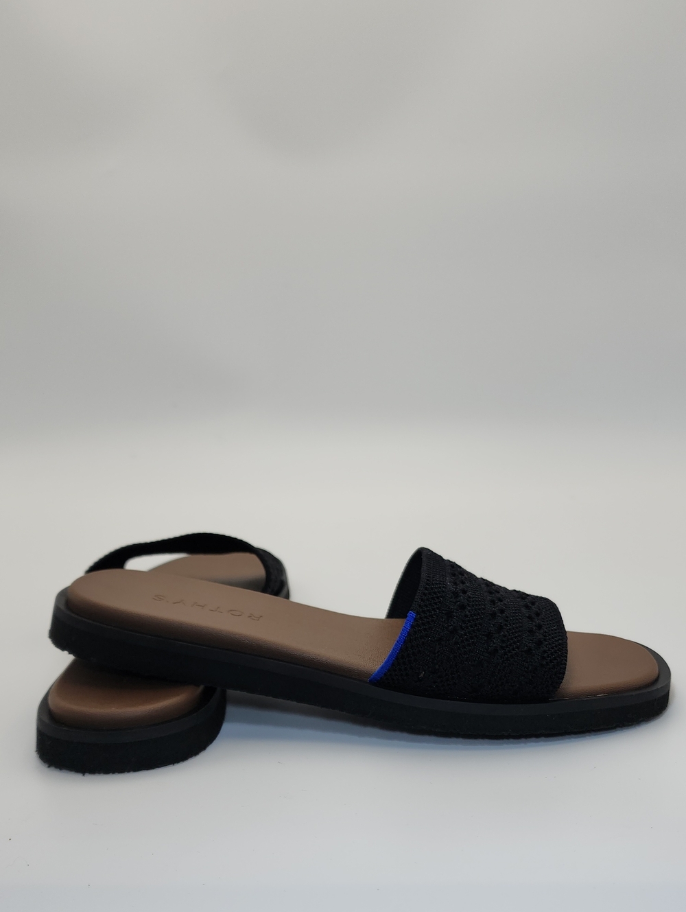 Rothy's The Slide Sandals in Black Crochet Size 8, like new - Picture 7 of 15